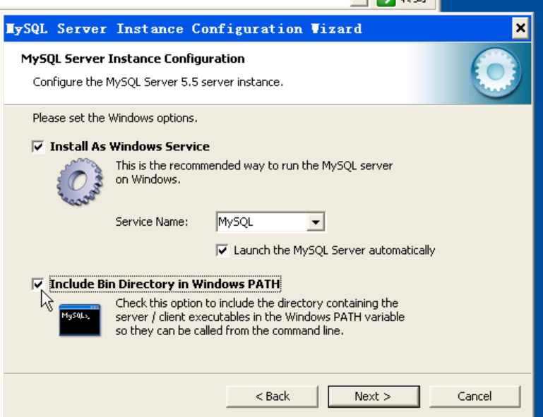 勾选include bin directory in windows path