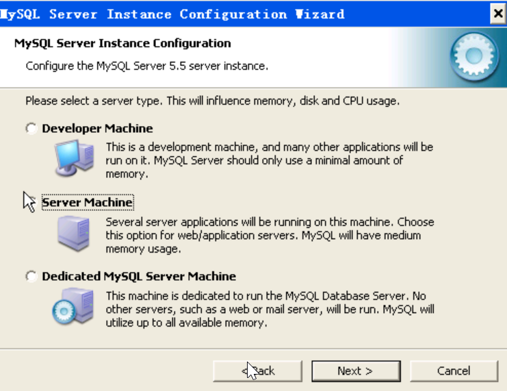 勾选server machine